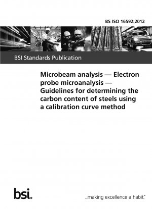 Mikrostrahlanalyse. Elektronensonden-Mikroanalyse. Richtlinien zur Bestimmung des Kohlenstoffgehalts von Stählen mithilfe einer Kalibrierungskurvenmethode