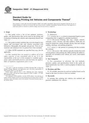 Standardhandbuch zum Testen von Druckfarbenträgern und deren Komponenten