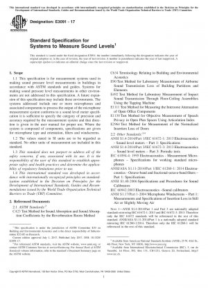 Standardspezifikation für Systeme zur Messung von Schallpegeln