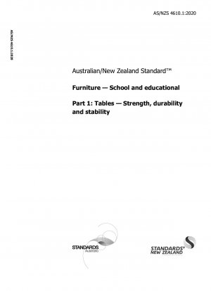 Möbel – Schule und Bildung, Teil 1: Tische – Festigkeit, Haltbarkeit und Stabilität