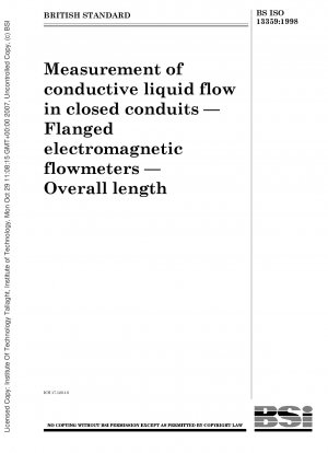 Messung der konduktiven Flüssigkeitsströmung in geschlossenen Leitungen – Geflanschte elektromagnetische Durchflussmesser – Gesamtlänge