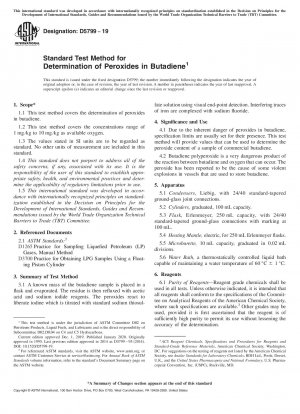 Standardtestmethode zur Bestimmung von Peroxiden in Butadien