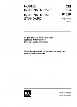 Metallschutzrohre für Thermometersensoren – Funktionsmaße (Edition 1.0)