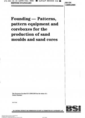 Gießen - Modelle, Modellgeräte und Kernkästen zur Herstellung von Sandformen und Sandkernen