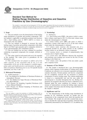 Standardtestverfahren für die Siedebereichsverteilung von Benzin und Benzinfraktionen mittels Gaschromatographie