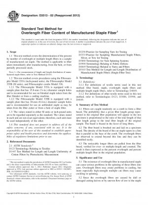 Standardtestmethode für den Überlängenfasergehalt hergestellter Stapelfasern