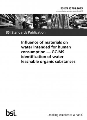 Einfluss von Materialien auf Wasser für den menschlichen Gebrauch. GC-MS-Identifizierung wasserlöslicher organischer Substanzen