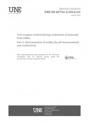 Prüfung der Gase, die bei der Verbrennung von Kabelmaterialien entstehen – Teil 2: Bestimmung des Säuregehalts (durch pH-Messung) und der Leitfähigkeit