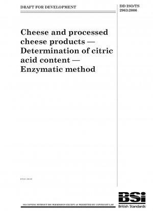 Käse und Schmelzkäseprodukte. Bestimmung des Zitronensäuregehalts. Enzymatische Methode