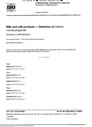 Milch und Milchprodukte; Nachweis von Listeria monocytogenes
