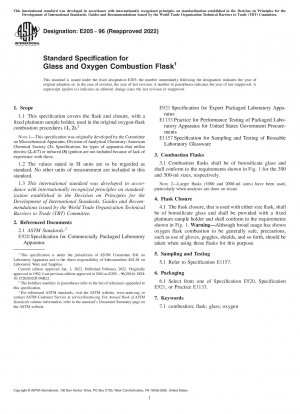 Standardspezifikation für Glas- und Sauerstoffverbrennungskolben
