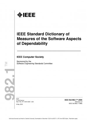 IEEE-Standardwörterbuch für Maße der Softwareaspekte der Zuverlässigkeit
