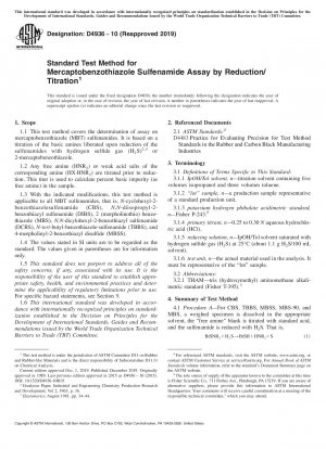 Standardtestmethode für den Mercaptobenzothiazol-Sulfenamid-Assay durch Reduktion/Titration