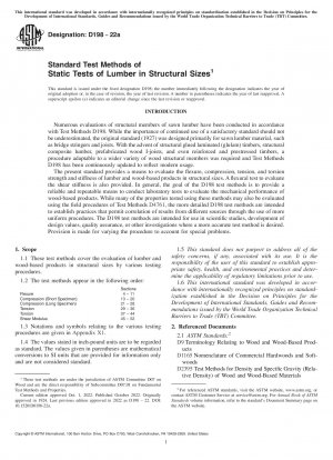 Standardtestmethoden für statische Tests von Schnittholz in Strukturgrößen