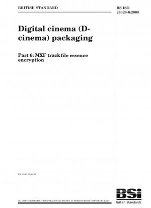 Verpackung für digitales Kino (D-Kino) – Verschlüsselung der MXF-Track-Datei