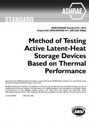 Methode zum Testen aktiver Latentwärmespeicher basierend auf der thermischen Leistung