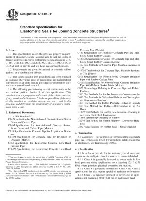 Standardspezifikation für Elastomerdichtungen zum Verbinden von Betonkonstruktionen