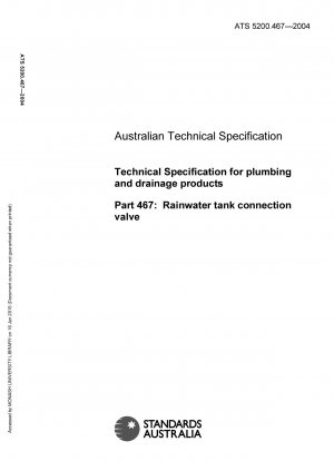 Technische Spezifikation für Sanitär- und Entwässerungsprodukte – Anschlussventil für Regenwassertanks