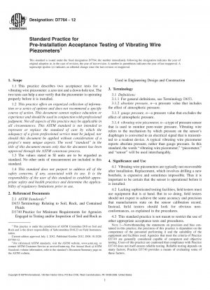 Standardpraxis für die Abnahmeprüfung von Vibrationsdraht-Piezometern vor der Installation
