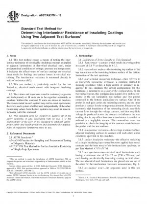 Standardtestverfahren zur Bestimmung des interlaminaren Widerstands isolierender Beschichtungen unter Verwendung zweier benachbarter Testoberflächen