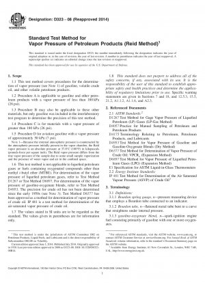 Standardtestmethode für den Dampfdruck von Erdölprodukten 40; Reid-Methode41;