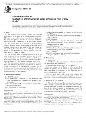Standardpraxis zur Bewertung instrumenteller Farbunterschiede anhand einer Grauskala