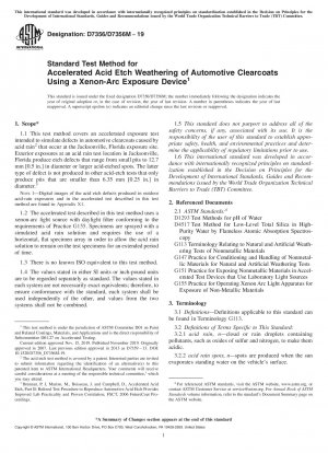 Standardtestverfahren für die beschleunigte Säureätzung von Automobil-Klarlacken unter Verwendung eines Xenon-Lichtbogen-Belichtungsgeräts