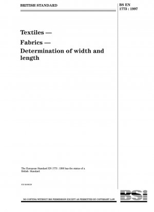 Textilien - Stoffe - Bestimmung von Breite und Länge