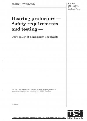 Gehörschützer - Sicherheitsanforderungen und Prüfungen - Pegelabhängige Kapselgehörschützer
