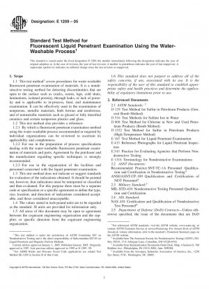 Standardtestmethode für die Eindringprüfung fluoreszierender Flüssigkeiten unter Verwendung des wasserauswaschbaren Verfahrens