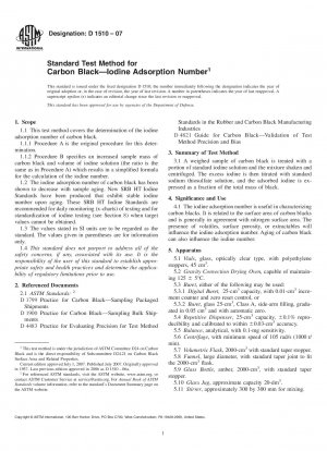 Standardtestmethode für die Ruß-Jod-Adsorptionszahl