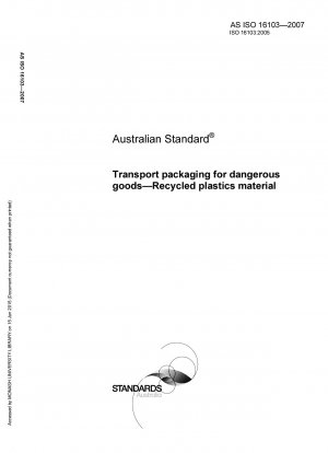 Transportverpackung für gefährliche Güter – recyceltes Kunststoffmaterial