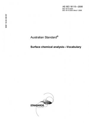 Chemische Oberflächenanalyse – Vokabular