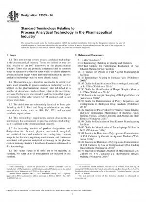 Standardterminologie in Bezug auf Prozessanalysetechnologie in der pharmazeutischen Industrie