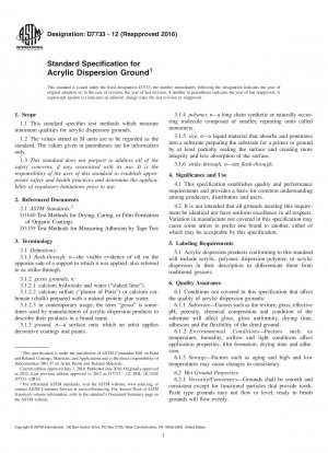 Standardspezifikation für Acryldispersionsgrund