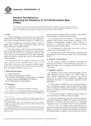 Standardtestmethode zur Messung der Elastizität von Rasenverstärkungsmatten (TRMs)