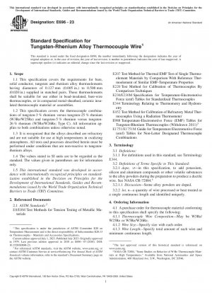 Standardspezifikation für Thermoelementdraht aus Wolfram-Rhenium-Legierung