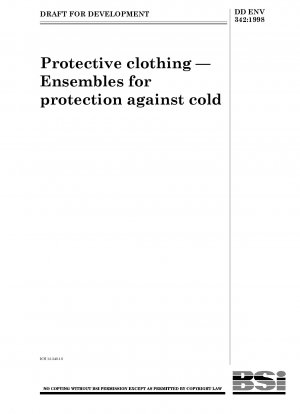 Schutzkleidung. Ensembles zum Schutz vor Kälte