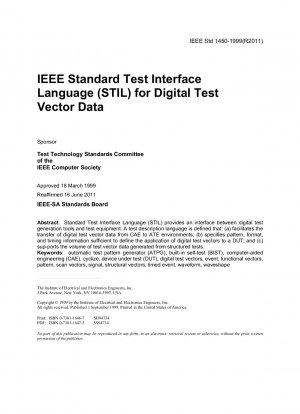Standard Interface Test Language (STIL) für digitale Testvektoren IEEE Computer Society