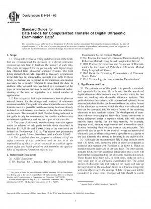 Standardhandbuch für Datenfelder für die computergestützte Übertragung digitaler Ultraschallprüfdaten