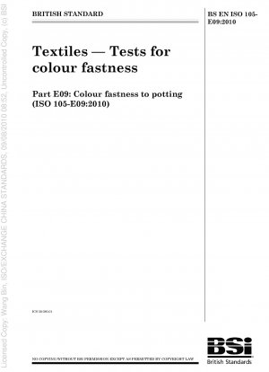 Textilien - Prüfungen auf Farbechtheit - Farbechtheit beim Vergießen