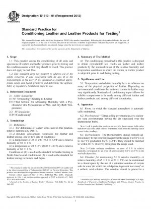 Standardpraxis für die Konditionierung von Leder und Lederprodukten zum Testen