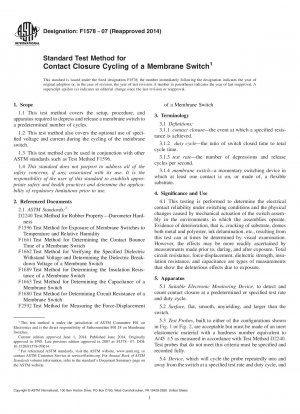 Standardtestmethode für den Kontaktschlusszyklus eines Membranschalters