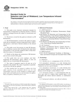 Standardhandbuch für die Auswahl und Verwendung von Breitband-Infrarot-Thermometern für niedrige Temperaturen