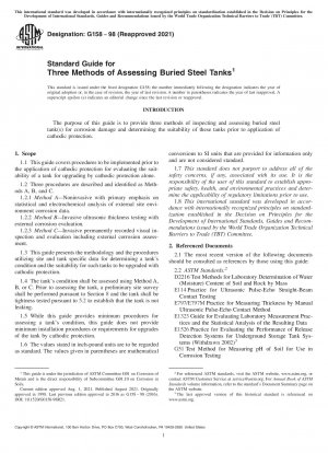 Standardhandbuch für drei Methoden zur Bewertung vergrabener Stahltanks