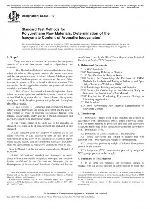 Standardtestmethoden für Polyurethan-Rohstoffe: Bestimmung des Isocyanatgehalts aromatischer Isocyanate