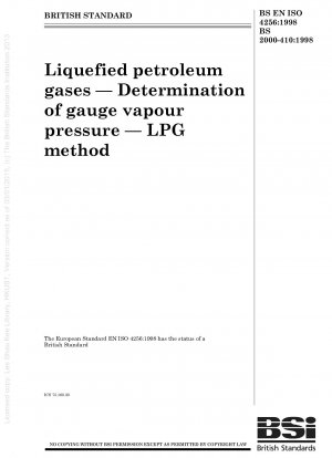 Flüssiggase – Bestimmung des Relativdampfdrucks – LPG-Methode