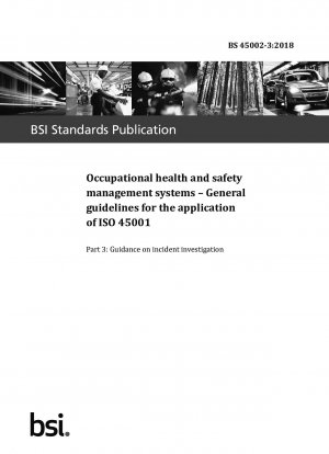Arbeitssicherheits- und Gesundheitsmanagementsysteme. Allgemeine Richtlinien für die Anwendung von ISO 45001 – Leitfaden zur Untersuchung von Vorfällen