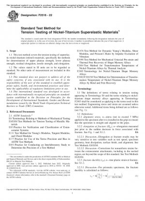 Standardtestmethode für die Spannungsprüfung von superelastischen Nickel-Titan-Materialien