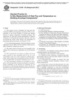 Standardpraxis für die In-Situ-Messung des Wärmestroms und der Temperatur an Bauteilen der Gebäudehülle